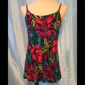 100% Rayon Floral Mini Dress/Tunic, NWT, Size med.